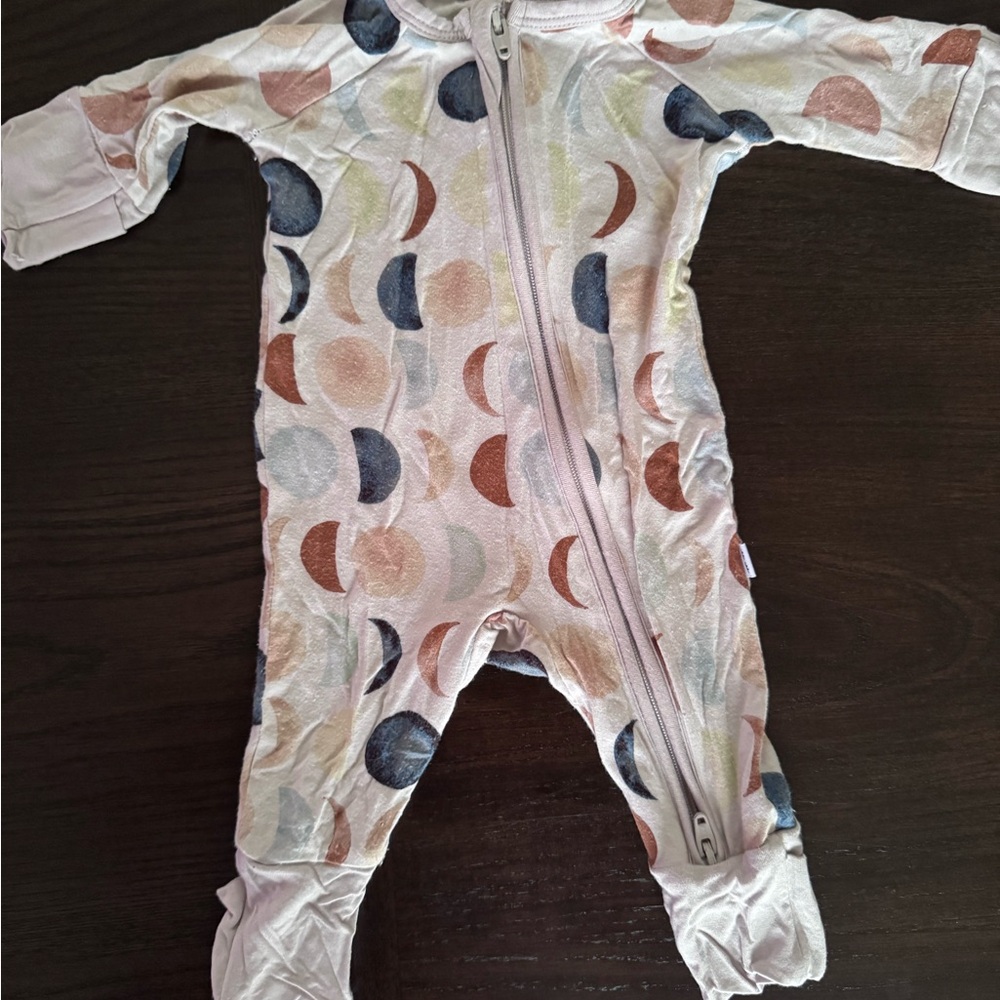 Little Sleepies Moon Phase Bodysuit in Pink and Blue